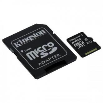  Kingston microSDXC 64GB Clase 10 UHS-I + Adaptador 113276 grande