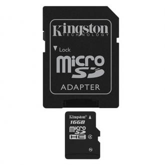  imagen de MEMORIA SD MICRO 16GB KINGSTON con un adaptador a sd 109307