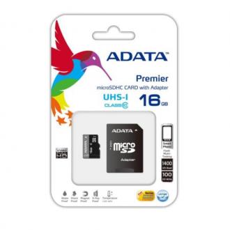  MEMORIA 16 GB MICRO SDHC ADATA CLASE 10 + ADAPTADOR 108936 grande