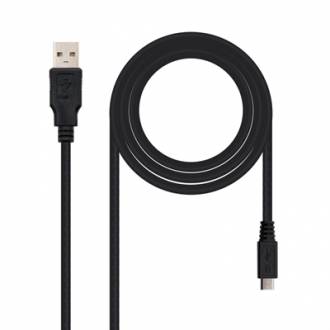  Nanocable Cable USB 2.0 Tipo A a Micro USB Tipo B Macho/Macho 0.8m Negro 131337 grande