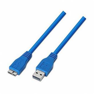  imagen de Nanocable Cable USB 3.0 Azul Tipo A a Micro USB Tipo B Macho/Macho 1m 123076