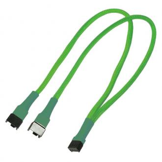  imagen de Nanoxia Cable Fan Splitter 4 Pin PWM Verde - Cable PC 66743