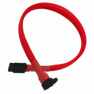  imagen de Nanoxia Cable SATA3 6Gb/s 45cm Acodado Rojo 123059