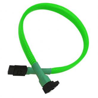  imagen de Nanoxia Cable SATA3 6Gb/s 30cm Acodado Verde 69014