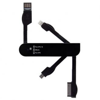  imagen de Navaja Multiconexión 3 en 1 Micro USB/iPhone/iPad/iPod 70082