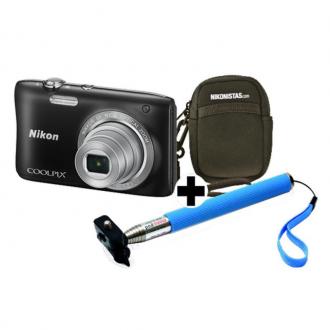  Nikon CoolPix S2900 20MP Negra + Estuche + Selfie Stick - Cámara Digital 84907 grande
