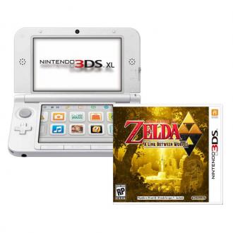 Cortar Destruir Ordenador portátil Nintendo 3DS XL Blanca + The Legend of Zelda: A link Between Worlds