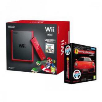  imagen de Pack Nintendo Wii Mini Roja + Mario Kart + Ferrari Challenge - Consola Wii 6140