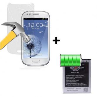 imagen de Pack Protector + Bateria Compatible para Galaxy S3 Mini - Accesorio 101190