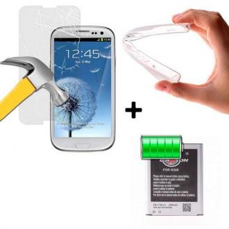  imagen de Pack Protector + Bateria Compatible + Funda Gel para Galaxy S3 101184