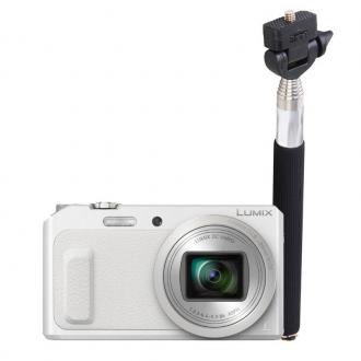  imagen de Panasonic Lumix DMC-TZ57 16MP Blanca Wifi + Monopod Selfie 96385