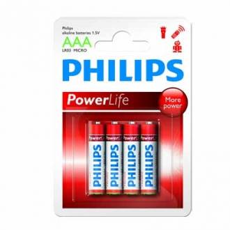  Philips pila alcalina LR03 AAA PACK-4 130158 grande