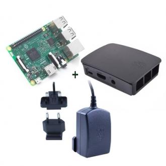  Raspberry kit Pi 3+ caja negra+ fuente 5.1V negra 108232 grande