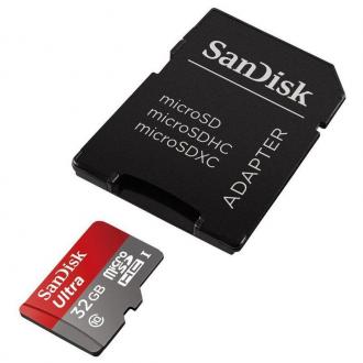  imagen de Sandisk MicroSDHC 32GB Ultra Android Clase 10 + Adaptador 92740