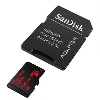  MEMORIA 128GB MICRO SDHC ULTRA SANDISK CLASE 10 + SD ADAPTOR 80 MB 92756 grande