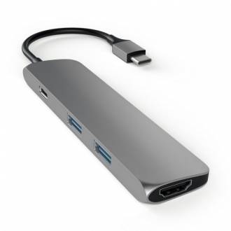  imagen de Satechi Hub USB 3.0 Tipo C a USB 3.0/HDMI 4K Gris 127196