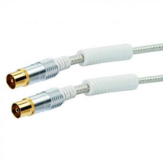  Schwaiger KVKHD15S531 Cable de Conexión IEC 10m (con Núcleo de Ferrita ) - Blanco (110dB) 116901 grande