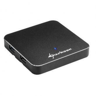  Sharkoon 4-Port USB 3.0 Aluminium Slim Negro - Hub 90751 grande