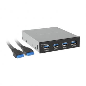  imagen de Sharkoon Hub Frontal 4 Puertos USB 3.0 - Modding 66599