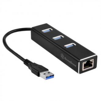  SilverStone EP04 Adaptador USB 3.0/Ethernet + HUB 3xUSB 3.0 115927 grande