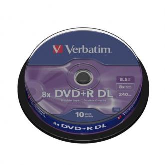  DVD+R DOBLE CAPA VERBATIM ADVANCED AZO 8X 85GB TARRINA 10 UNIDADES 112840 grande