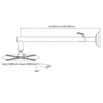  Tooq PJ4017WTN-B Soporte Pared inclinab/girat proy 95871 grande