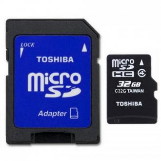  imagen de Toshiba MicroSDHC 32GB Clase 4 + Adaptador SD - Tarjeta MicroSD 23340