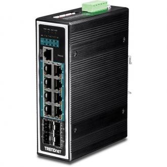  imagen de TrendNet TI-PG1284i Switch DIN-Rail Gigabit Industrial 12 Puertos 106401