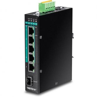  imagen de TrendNet TI-PG541i Switch DIN-Rail Gigabit Industrial 6 Puertos 106411