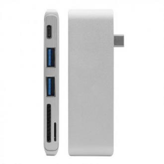  Unotec Adaptador USB-C a 2xUSB 3.0 + MicroSD + SD + USB-C para Mac 116710 grande