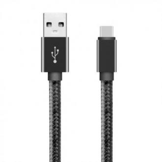  imagen de Unotec Cable USB-C a USB Nylon 1m Negro 116298