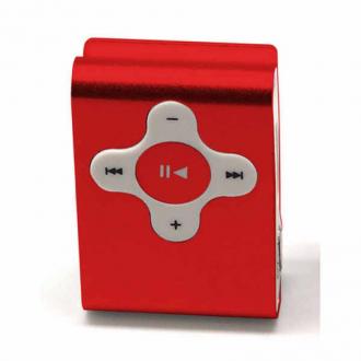  Unotec Clip Reproductor MP3 MicroSD Rojo 76622 grande