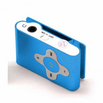  Unotec Clip Reproductor MP3 MicroSD Azul 76607 grande