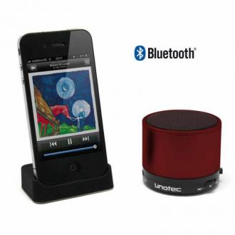  imagen de Unotec Maxround Mini Altavoz Bluetooth Rojo 89519