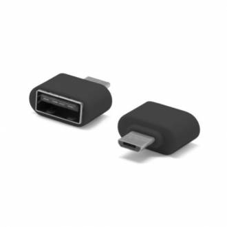  imagen de Unotec Mini Adaptador MicroUSB a USB OTG Negro 125735