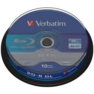  Verbatim Blu-Ray Disc Doble Capa 50GB 6x Bobina 10 unds 80088 grande