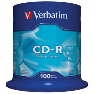  Verbatim CD-R 52X Extra Protection Tarrina 100 Unds 119108 grande