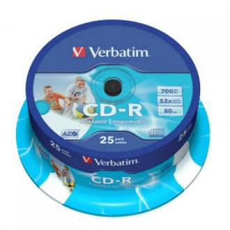  Verbatim 700MB 52x Imprimible 25 Unidades - CD-R 113511 grande