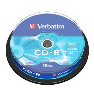  Verbatim CD-R 700MB/80min 52x 10unidades 113512 grande