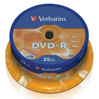 imagen de Verbatim DVD-R 4.7GB 16x Tubo 25 unidades 63863