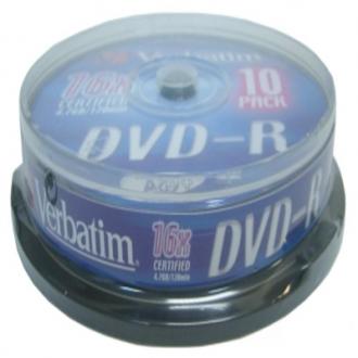  VERBATIM DVD-R 4.7GB 16x Tubo 10 unidades 108416 grande