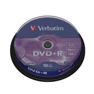  DVD +R 16X BOBINA 10x VERBATIM 4.7GB P/N: 43498 108376 grande