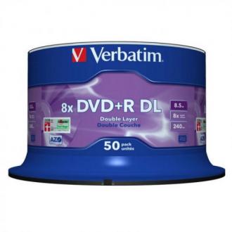  imagen de Verbatim DVD R DL Doble Capa 8x Mate Tarrina 50 Unds 118901