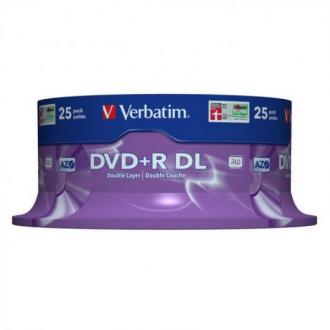  imagen de Verbatim DVD R DL Doble Capa 8x Mate Tarrina 25 Unds 118908
