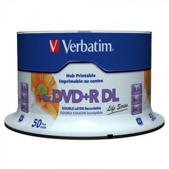  imagen de Verbatim DVD+R DL Doble Capa 8x Printable Tarrina 50 Unds 118502