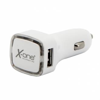 imagen de X-One cargador coche 2x USB 2.1A (laterales) Blco 124068