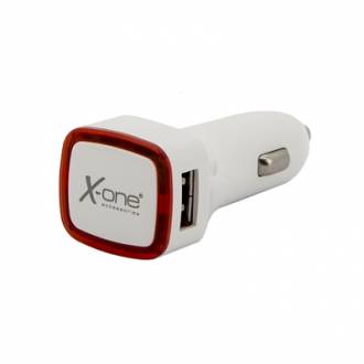  imagen de X-One cargador coche 2x USB 2.1A (laterales) Rojo 124073