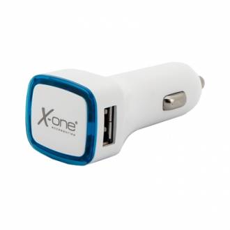  imagen de X-One cargador coche 2x USB 2.1A (laterales) Azul 124075