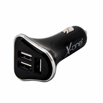  X-One cargador coche 3x USB 5V / 3.1A Negro 130766 grande