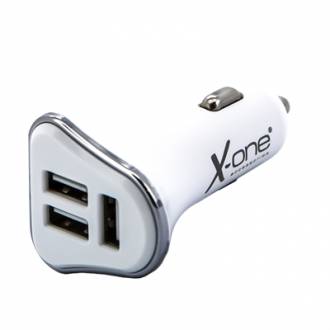  imagen de X-One cargador coche 3x USB 5V / 3.1A Blanco 127007